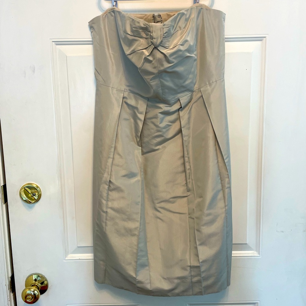 J.Crew Strapless Silk Taffeta Dress | Size 10